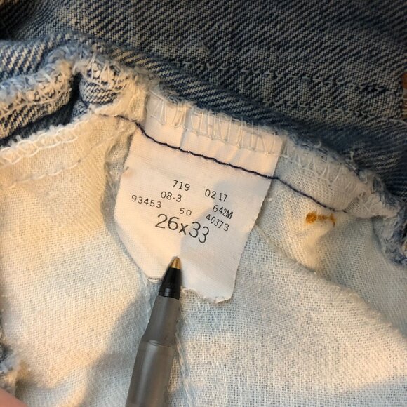 Levis Vintage Jeans Orange Tab Straight Leg Distressed Grunge 26x33 Actual 24x31 - Picture 5 of 5